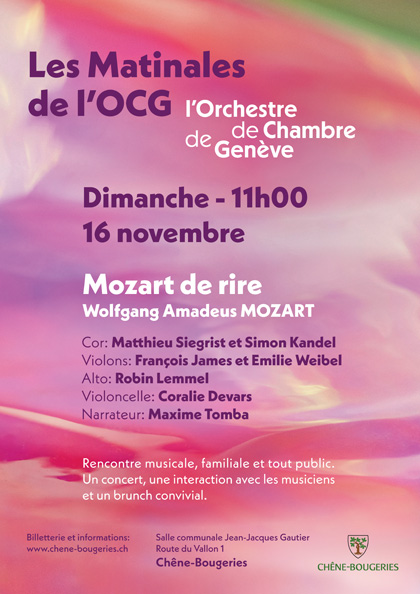 Les Matinales de l&rsquo;OCG : Mozart de rire